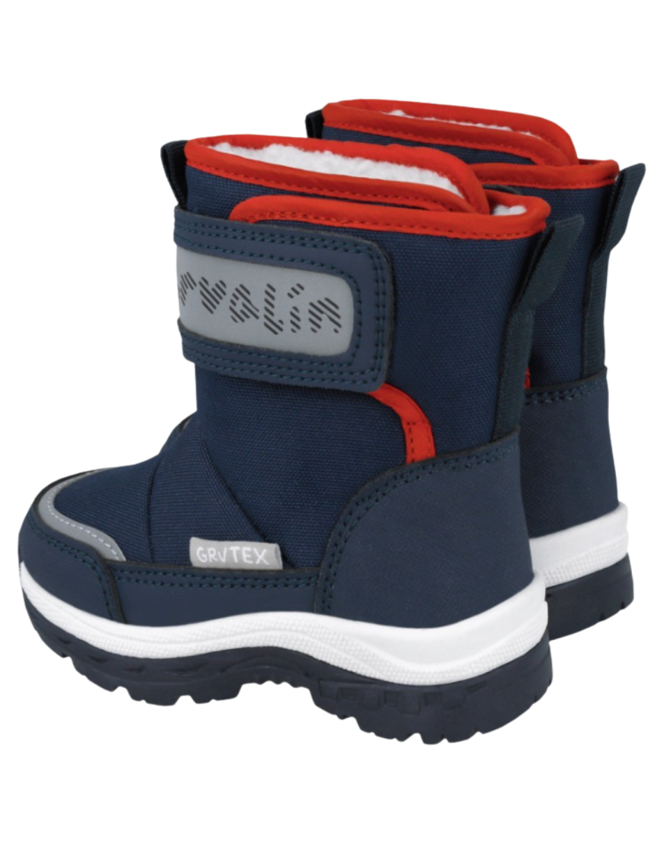 Bota Garvalin Azul Marino Para Nieve Con Cinta Para Niño