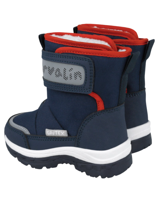 Bota Garvalin Azul Marino Para Nieve Con Cinta Para Niño
