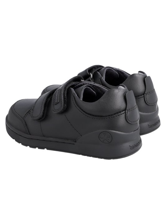 Zapato Escolar Biomecanics Negro Con Puntera Y Velcro Para Niño