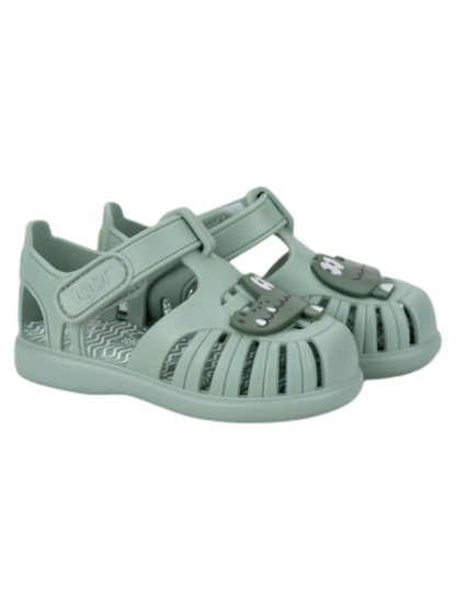 Sandalia Igor Croco Con Velcro Matchas Para Niño