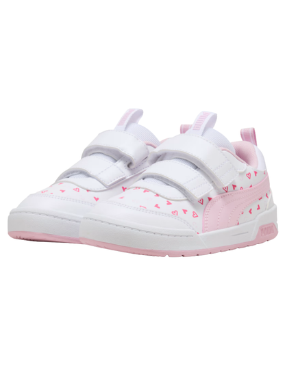 Tenis Puma Multiflex 2 Hearty V PS Blancos para Niña