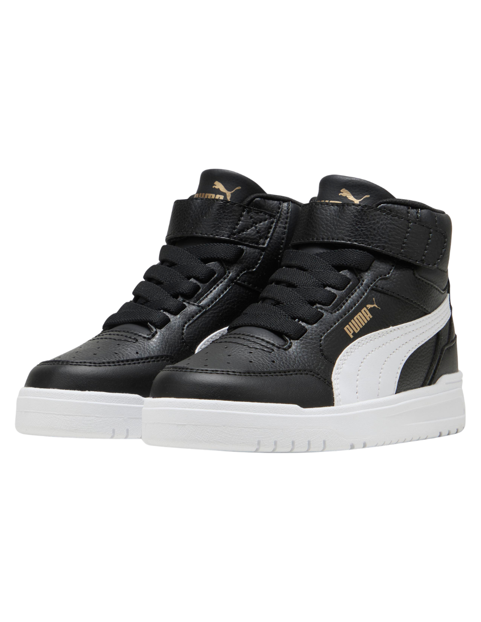Tenis Puma Shuffle Downtown Mid AC+ PS Negros para Niño