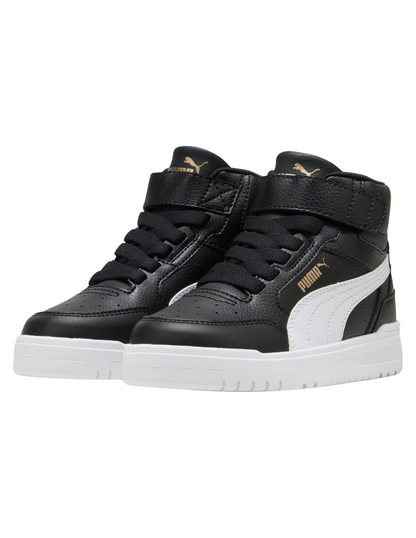 Tenis Puma Shuffle Downtown Mid AC+ PS Negros para Niño