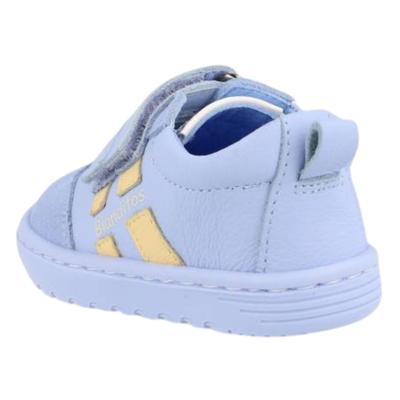 Zapato Barefoot Blanditos Dos Velcros Puntera Azules para Niño