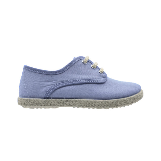 ZAPATO NIÑO GRIS LONA CORDONES/YUTE- PEKIS