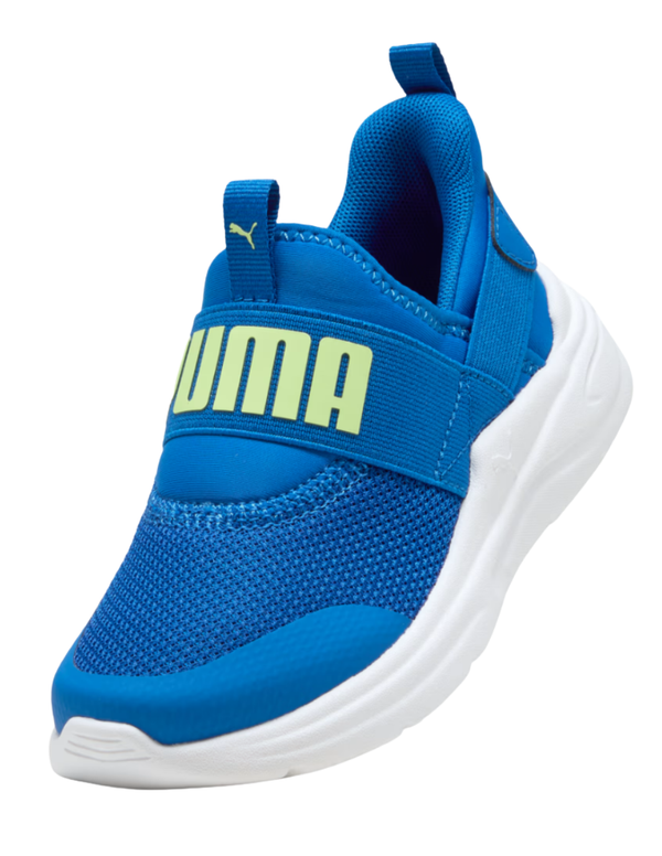 Tenis Puma Soft Wired 2 Sliptech PS Blancos para Niño