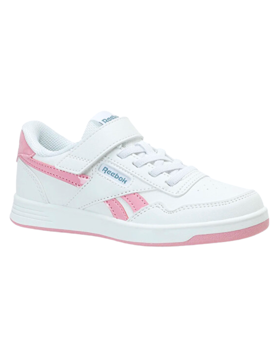 Tenis Reebok Court Advance Elastic Lace & Top Strap Blancos para Niña