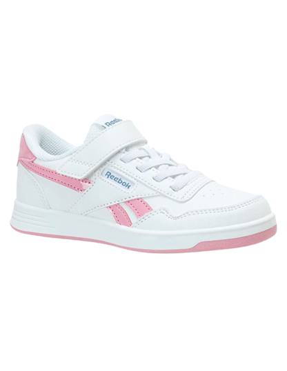 Tenis Reebok Court Advance Elastic Lace & Top Strap Blancos para Niña