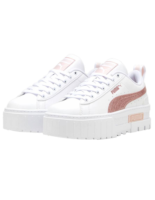 Tenis Puma Mayze Glitter Jr Blanco para Niña