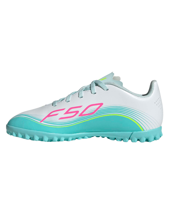 TENIS ADIDAS SOCCER F50 MESSI CLUB TF J BLANCOS PARA NIÑO