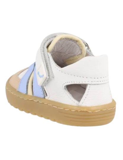 Sandalia Blanditos Barefoot Con Velcro Blancos para Bebé (Unisex)