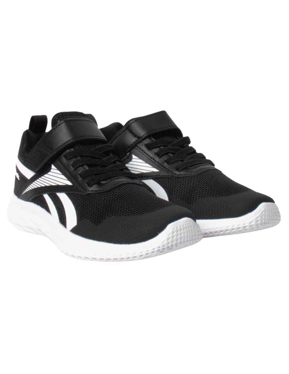 Tenis Reebok Rush Runner 5 Elastic Lace & Top Strap Negros para Niño