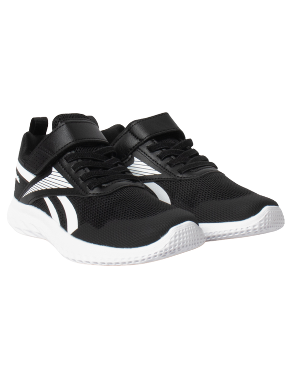 Tenis Reebok Rush Runner 5 Elastic Lace & Top Strap Negros para Niño