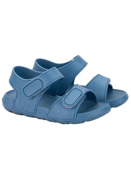 Sandalia Igor Dos Velcros Con Velcro Azules para Niño
