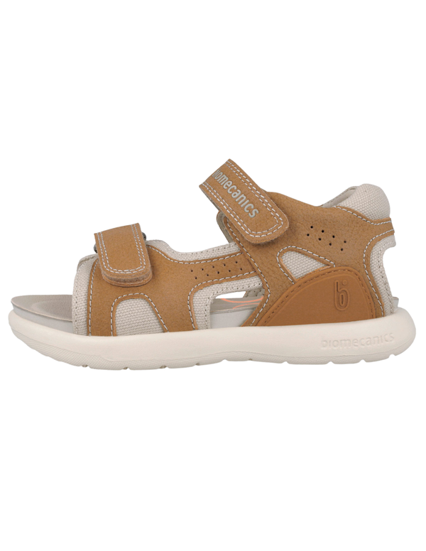 Sandalia Biomecanics Natural Descubierta con Velcros para Niño