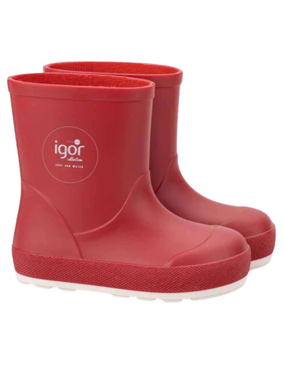 Bota Igor Baja Lluvia Rojos para Niños(Unisex)
