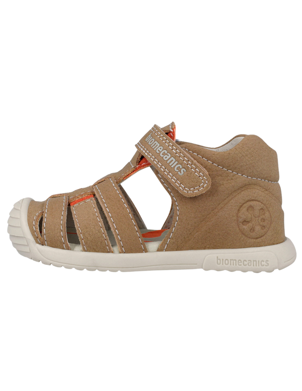 Sandalia Biomecanics Natural con Velcro y Tiras para Bebé