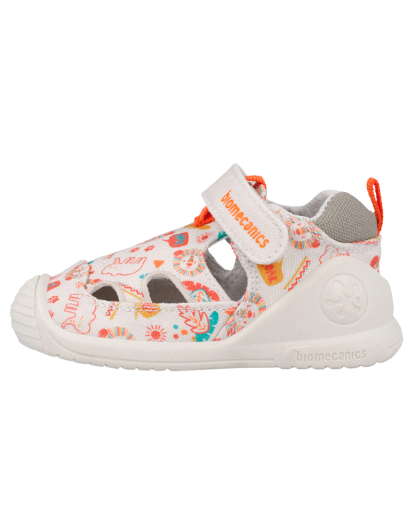 Sandalia Biomecanics Beige con Pique Estampada para Bebé