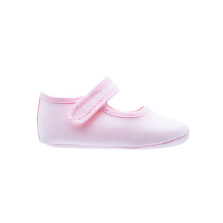 ZAPATO ROSA BEBE VELCRO LONA- PEKIS