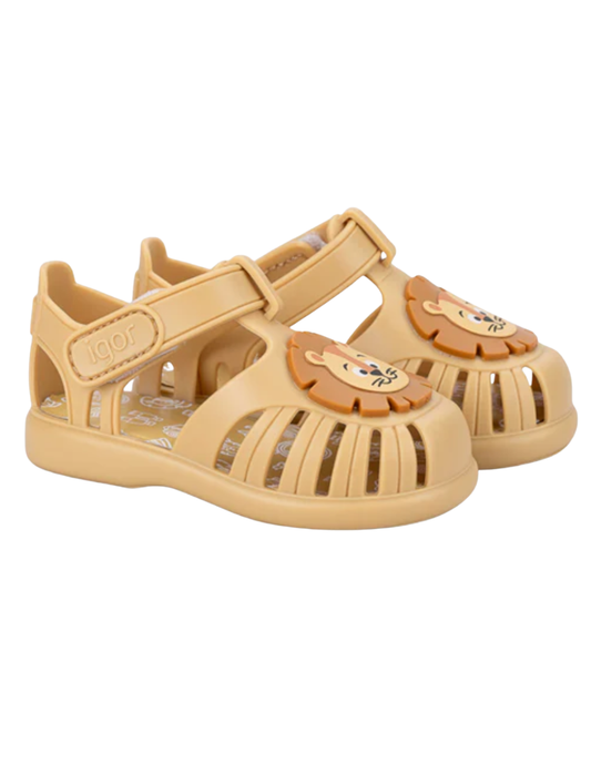 Sandalia Igor Leon Con Velcro Dijon para Niño