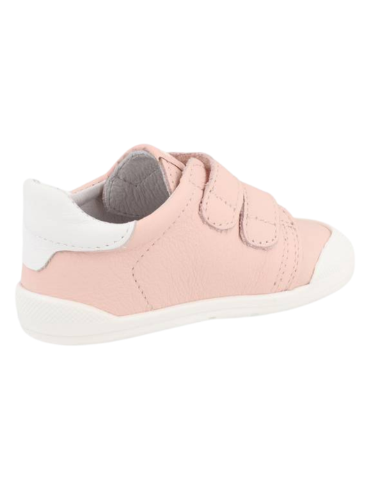 Zapato Blanditos Barefoot Dos Velcros Rosas para Niña