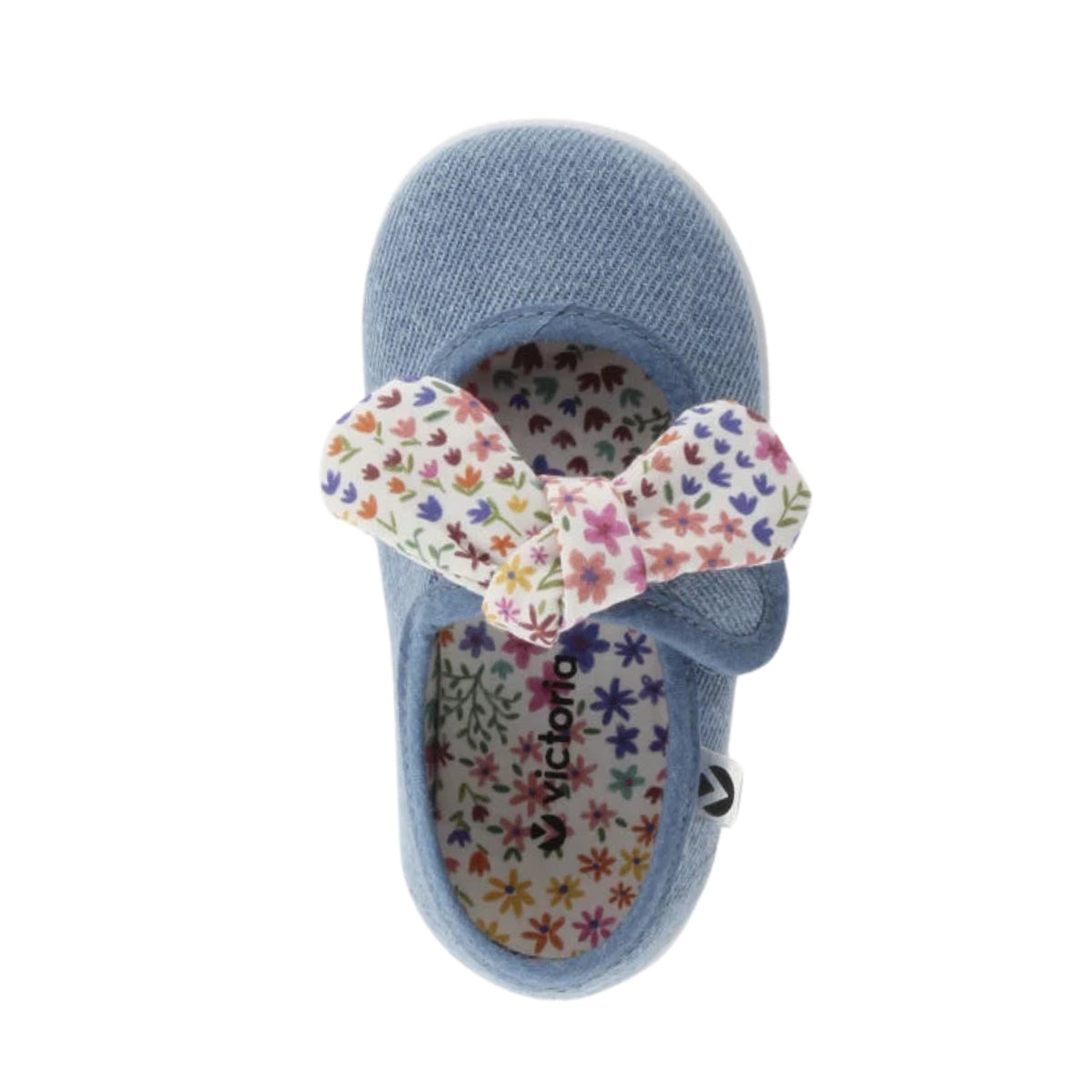 Zapato Lona Niña Jeans con Pañuelo de Flores- VICTORIA