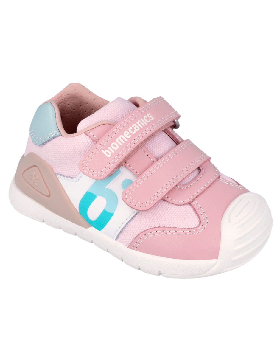 Zapato Biomecanics Rosa Velcro Doble B para Bebé