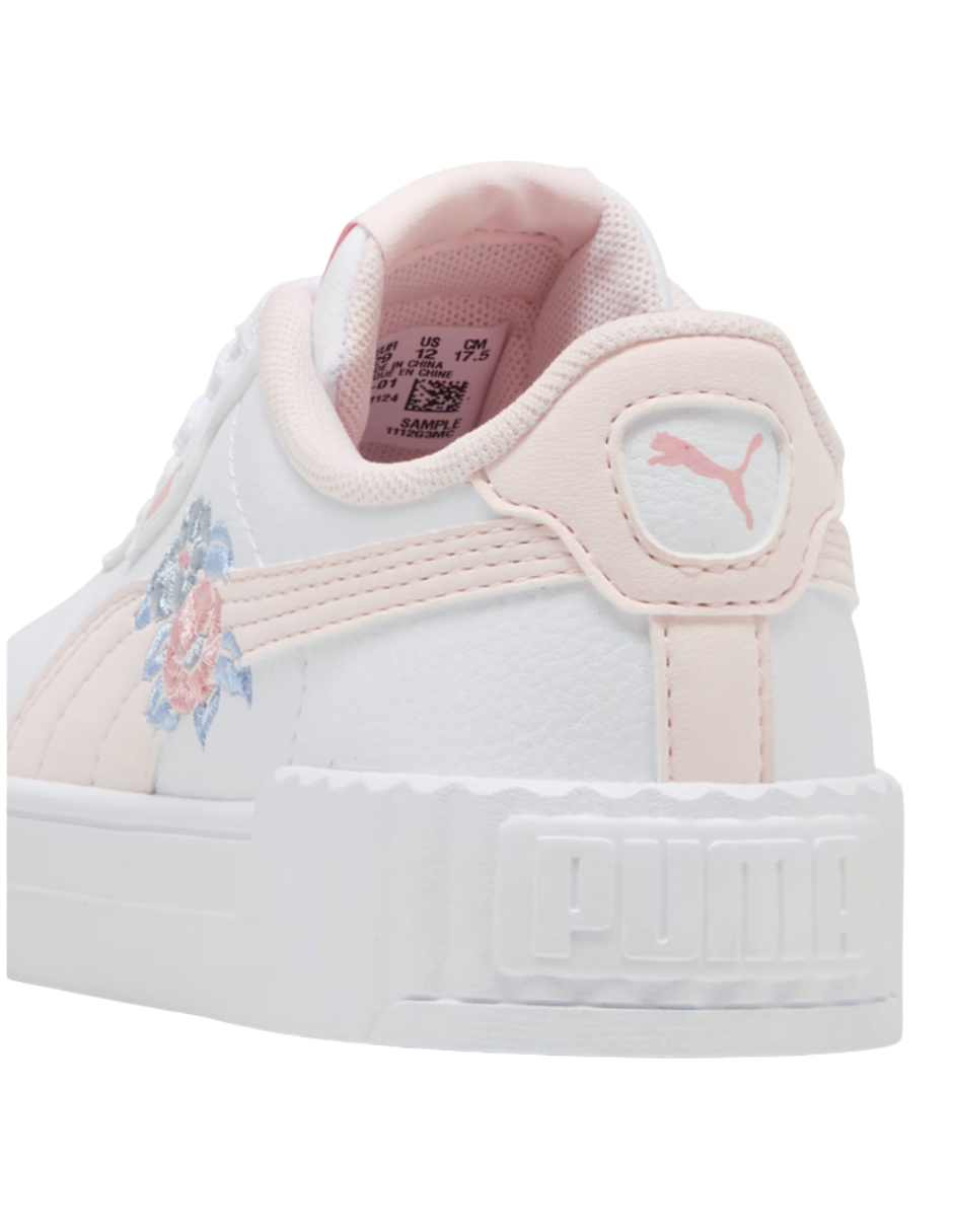 Tenis Puma Carina 3 Floral Ps Blancos para Niña
