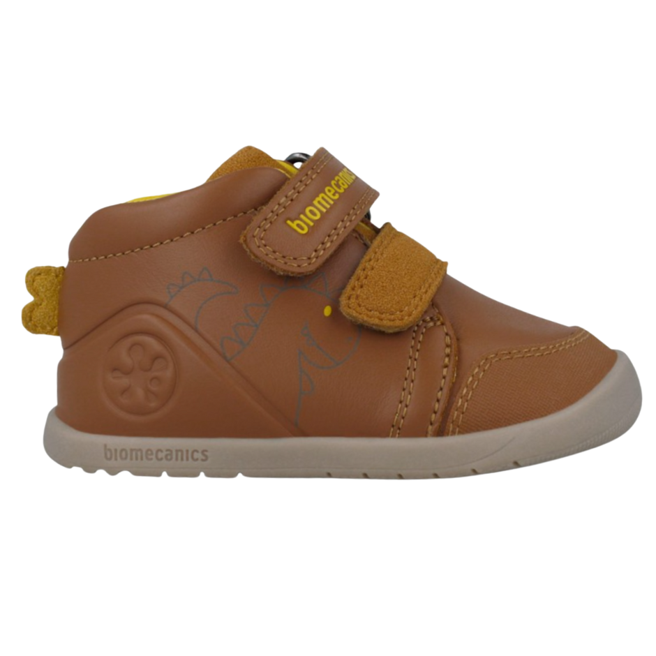 Zapatos Biomecanics Café con Doble Velcro para Bebé
