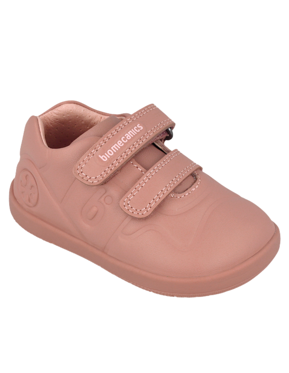 Zapato Biomecanics Wider Doble B Con Velcro Rosas para Niña