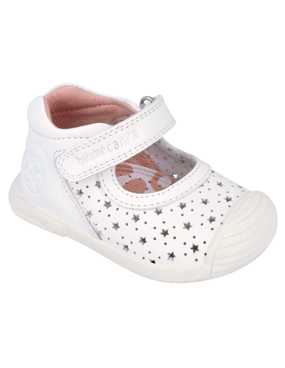 Zapato Biomecanics Blanco Calado de Mercedes para Bebé