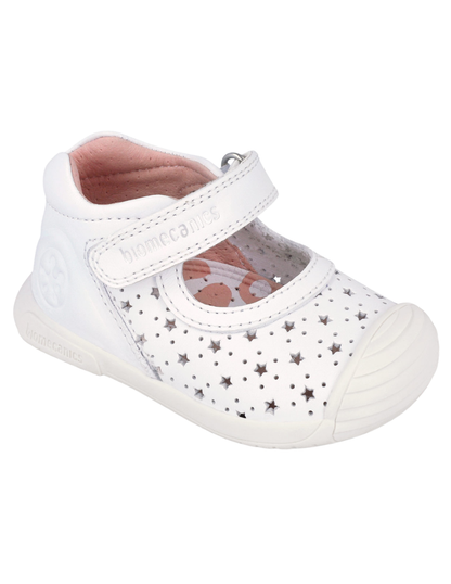 Zapato Biomecanics Blanco Calado de Mercedes para Bebé
