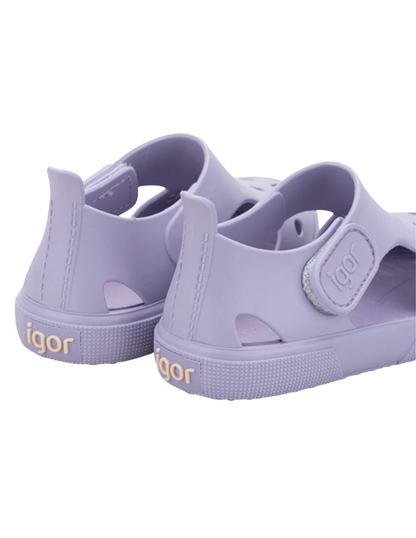 Sandalia Igor Sport Con Velcro Malvas para Niña