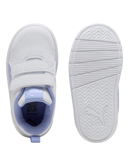 Tenis Puma Courtflex V3 Dotty V Inf Blancos para Niña