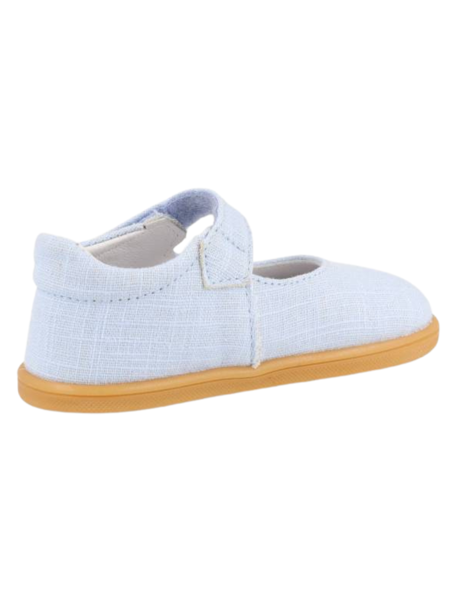 Zapato Blanditos Barefoot MJ Con Velcro Azules para Niña