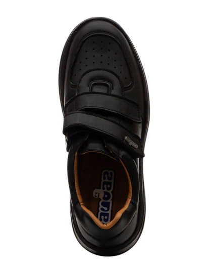Zapato Coqueta Escolar Dos Velcros Negros para Niño