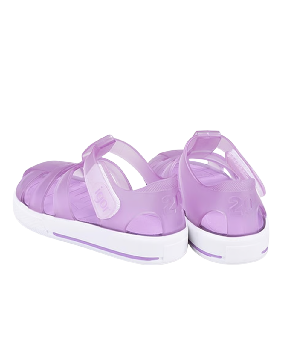 Sandalia Igor Tiras Con Velcro Lilas para Niña