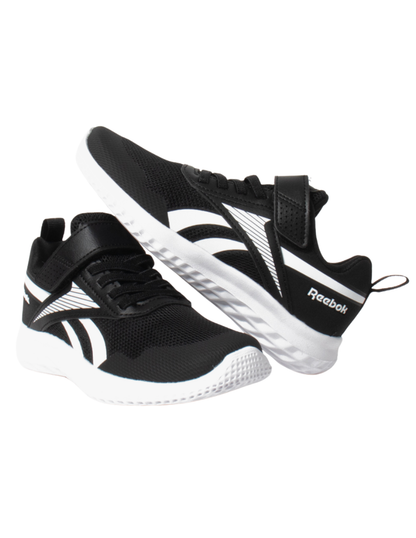 Tenis Reebok Rush Runner 5 Elastic Lace & Top Strap Negros para Niño
