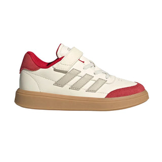Tenis Niño Courtblock EL C Blanco con Rojo- ADIDAS