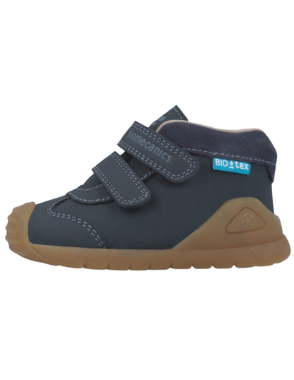 Zapato Biomecanics Azul Marino de Botin con Dos Velcros para Bebé