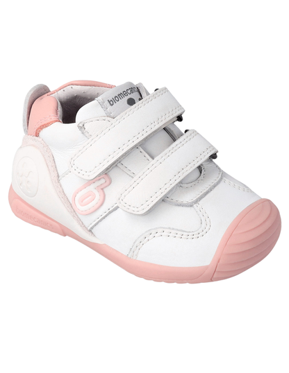 Zapato Basico Biomecanics Blanco-Rosa para Bebe