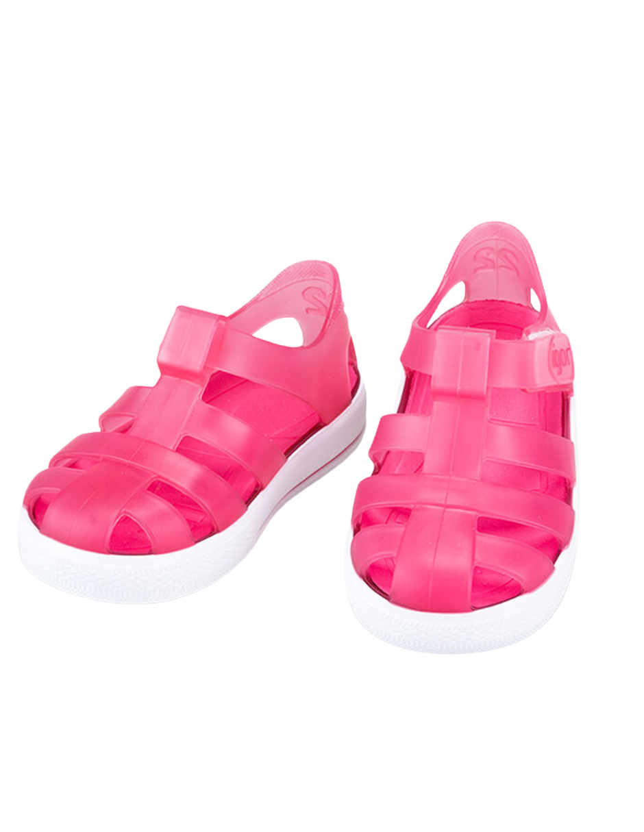 Sandalia Igor Tiras Con Velcro Fucsias para Niña