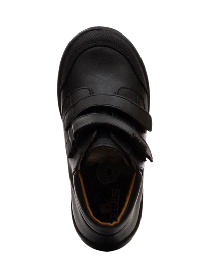 Bota Coqueta Escolar Doble Con Velcro Negros para Niño
