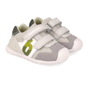 Zapato Niño Doble Velcro Verde y Gris -BIOMECANICS