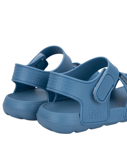 Sandalia Igor Dos Velcros Con Velcro Azules para Niño