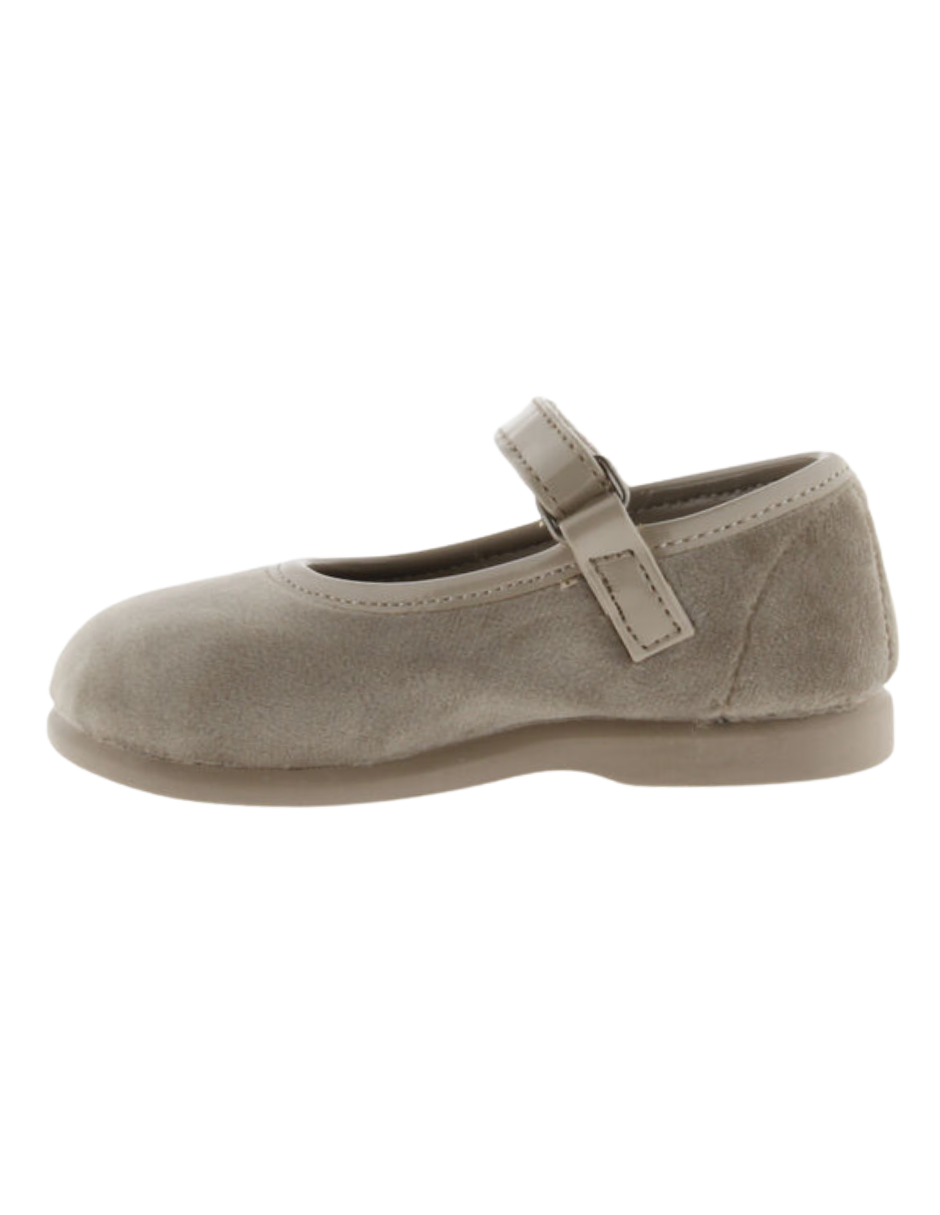 Merceditas Victoria Beige con Velcro para Niña