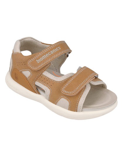 Sandalia Biomecanics Natural Descubierta con Velcros para Niño