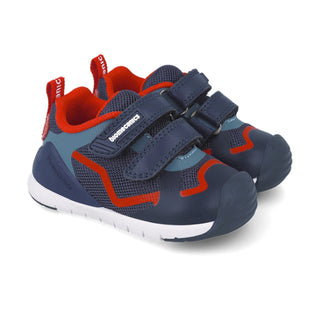 Zapato Niño Rejilla Azul con Doble Velcro - Biomecanics