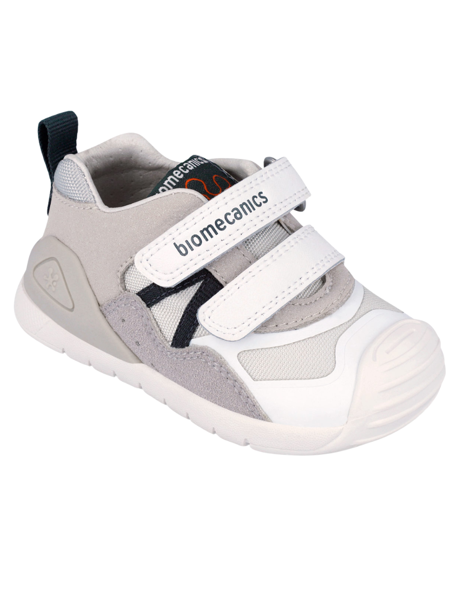 Zapato Biomecanics Blanco con Dos Velcros V para Bebé