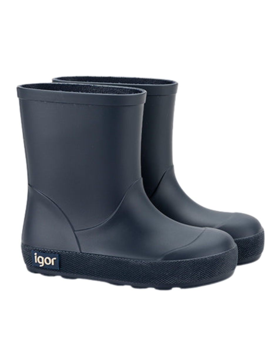 Bota Igor Lluvia Barefoot Corte Bajo Marino para Niño